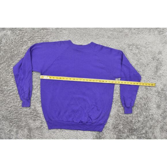 Vintage USA 1985 Platinum Sweats Purple Pullover Sweater XL Praise the Lord - Picture 4 of 7